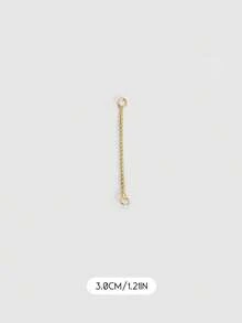 1 pièce Boucles d'oreilles à perçage en argent sterling 925 avec pompons, chaîne à boules, dos plat pour cartilage et hélix. Bijoux raffinés pour le port quotidien, mariage, fête, fiançailles, Saint-Valentin (vendu à l'unité) - Accessoires pour chaînes à perles - Voir 11