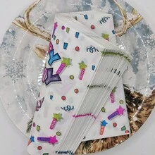 20PCS 33x33cm 2-Ply Happy Birthday Printed Napkins, Colorful Cake Design Party Supplies For Celebration Decorations - White - View 3