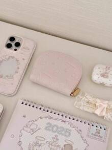 1 pieza Monedero con ranuras para tarjetas, portamonedas y portaidentificación con diseño de oso de dibujos animados en relieve y gran capacidad - Multicolor - Ver 6
