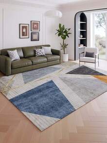 1pc Luxury Fashion Style Indoor Decorative Carpet, New Faux Wool Material Indoor Rug, Living Room Carpet, Sofa Carpet, Bedroom Carpet, Anti-Slip Bedside Mat, Dining Room & Kitchen Carpet, Office Chair Pad, Entryway Doormat, Outdoor Picnic Mat, Outdoor Camping Blanket - Multicolor 1 - View 4