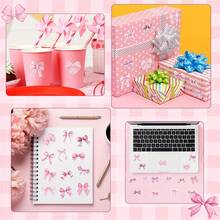 1 Roll 500pcs Valentine's Day Pink Bow Sealing Stickers, Cute Gift Box Blessing Stickers, Holiday Label Stickers - Multicolor - View 6