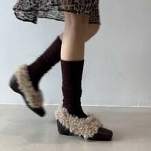 Women Wedges & Flatform - Black Fur - View 3