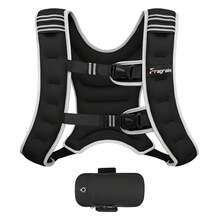 Fragraim Weighted Vest For Women Men, 8lb/10lb/12lb/16lb/22lb/25lb/30lb Rucking Vest With Reflective Stripe For Running, Walking, Strength Training, Fitness, Home Gym Workout - Black - View 11
