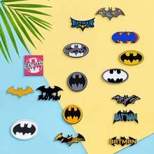Warner Bros 16 Pcs Personalized Cartoon Brooch Set Classic Letter Bat Shaped Enamel Pin Backpack Clothing Jewelry Metal Badge Accessories A Gift For Friends - One Size - View 5