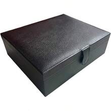 Caja para Relojes en Piel Genuina. Amplios compartimentos para guardar hasta los relojesás grandes. Elegante estuche, organizador, relojero, joyero (6 Relojes Tapa Cerrada, Chocolate) - 6 Relojes Tapa Cerrada, Chocolate - Ver 25