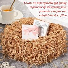 0.5 LB Kraft Crinkle Cut Paper Shred Filler Shredded Papers Confetti Boxes Basket Crinkle Paper Filler Packing Grass Cushion Shredded Tissue Stuffing Wedding Birthday Wrapping - Kraft - 查看 5