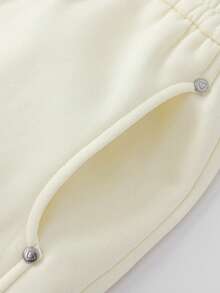 Balabala Pantaloni tuta in pile per ragazze pre-adolescenti BalaOne, caldi e sportivi per l'inverno 2025 - Bianco latte - Visualizzare 7