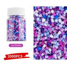 1000/2000 piezas - Juego de cuentas de fusión de 2.6mm, ideal para principiantes y aficionados de las artes y manualidades, joyería de cuentas creativa, material duradero, suministros de cuentas, diseñadores creativos, regalo perfecto para Halloween, Navidad, días festivos