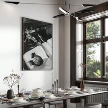 1pc Framed/Unframed Black White Luxury Car Heels Fashion Canvas Poster Vintage Wall Art Print Minimalist Aesthetic Decor Retro Painting For Apartment,Living Room,Bedroom,Modern Home Decoration - Multicolor - View 3