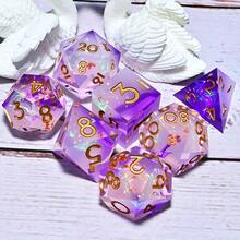 7 件树脂角色扮演游戏骰子套装 - 多面骰子，适用于桌游、角色扮演游戏和节日礼物（圣诞节/感恩节/斋月/复活节） - 彩色 - 查看 13