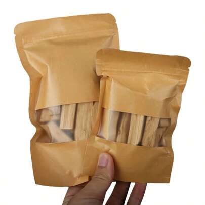 30g Palitos de incienso de Palo Santo - Bolsa de papel kraft de alta calidad, para purificación, alivio del estrés, decoración del hogar, regalos festivos (junio, Pascua, graduación, 4 de julio), manualidades