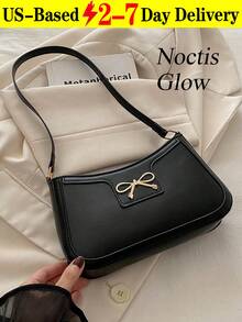 Elegant Crescent-Shaped Underarm Shoulder Bag For Women, Chic Casual Fashion, Solid Color Underarm Bag Can Be Used As Valentine's Day, Thanksgiving, Halloween,Christmas Gift. - 彩色 - 查看 13