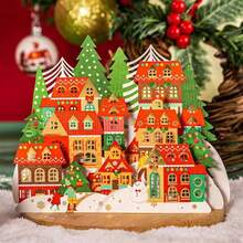 Funny 3D Christmas Greeting Cards Pop-Up Hot Stamped New Year Cards Paper Carving Laser Engraved Thank You Letter Gift - 彩色 - 查看 19