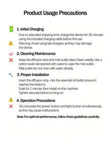 1 pieza Difusor de aromaterapia eléctrico portátil de 50ml - Recargable por USB, 5 modos de temporizador y 6 fragancias (Lavanda), Diseño de montaje en pared/escritorio Ambientador para el hogar/coche - Blanco - Ver 7