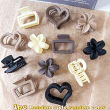 30/20/10pcs Milk Coffee Color Series, Small Bird Pouch, Small Square Dragon Bone Hair Claw Clip For Women, Random Colors, Hair Accessories, Hair Claw, Claw Clip, Hair Grab Bag, Chin Clip, School Supplies, College Autumn And Winter Vacation Clothing For Women Winter Hair Clip - Multicolor - View 13