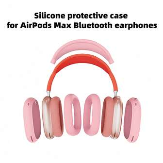 Funda de silicona 3 en 1 para auriculares Max, protector de orejeras/tazas/diadema antiarañazos para Max, accesorios de protector de silicona compatible con Apple Max