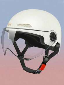 1个电动摩托车头盔，男女通用，四季皆宜，轻型摩托车/踏板车安全头盔，圣诞节 - 彩色 - 查看 6