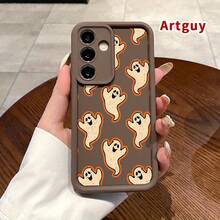 Funda para teléfono  Galaxy S25 Ultra S24 Plus S23 S22, patrón de Feliz Halloween, marco de TPU resistente a los arañazos y a las caídas, cubierta protectora a prueba de golpes, regalo para chicas - Colores mixtos - Ver 1