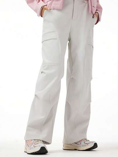 CAMEL CROWN 女士户外休闲裤，保暖内衬秋冬新款，户外软壳裤，防水裤，运动裤