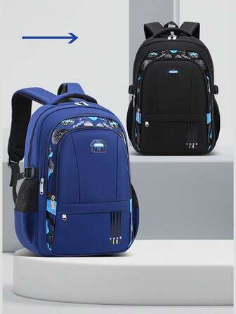 New Elementary School Students Schoolbag Boys 1-3-6-9 Grades 6-12-16 Years Old Lightweight Leisure Children's Shoulder Bag Large Capacity Student Backpacks