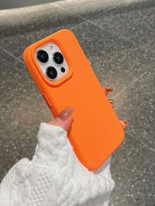 Minimalist Solid Color Material Minimalist Solid Color Fashion Phone Case Simple Dopamine Orange Phone Case Compatible With IPhone 17 Pro Max/17 Pro/17 Air/17/16 Pro Max/16 Pro/16/16 Plus/15/15 Pro Max/15 Pro/15 Plus/11/12/13/14 Pro Max/12 Pro/12 Pro Max/13 Pro/13 Pro Max/7 Plus/14 Pro/14 Pro Max/14 Plus, Soft Shell, Creative Design For Men And Women Spring Anniversary Gift - Orange - Upgraded Version - View 4