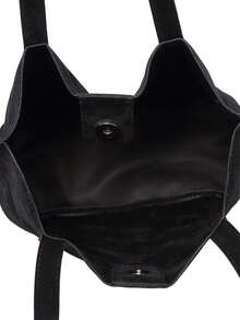 Women's Black Suede Rivet Tote Bag, Fashion Mother-Child Bag, Retro Shoulder Underarm Bag, Fashionable Shoulder Bag For Daily Commute And Travel - Black - View 7