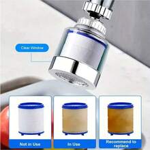 1pc 360 Degree Rotatable Faucet Extender With Splash Proof Filter, Dual Mode Faucet Sprayer Head, Made Of ABS And Copper Alloy, Water Saving Bathroom/Kitchen Tap Accessory Home Bathroom Decor Fall Decor Back To School - Multicolor - View 15