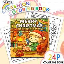 Christmas Carol Coloring Book: Adorable And Fun Santa Claus, Bold And Simple Designs, Relaxing Coloring For Stationery Space, Christmas Gift, Gift For Women, Back To School Gift, 24 Pages, 7.9*7.9 Inches. - Christmas Celebration - View 13