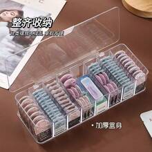 1pc Large Capacity Dustproof Invisible Contact Lens Storage Box, Daily Disposable Contact Lens Holder, Compartment Style Solid Color Case, Multi-Pair Capacity, Gift For Women, Christmas Gift, Ideal Gift For Her - Multicolor - View 4