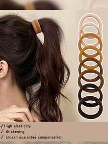 50pcs Khaki Nude Invisible Hair Ties Elastic Towel Rings Headbands Daily Style Makeup Travel Essentials School Opening Gifts, Red Gift Box New's Gifts, Hair Accessories For Women, Hair Tools, Beauty Accessories, Curly Hair Accessories, For Women, Fall, Travel, Hair Tools, Accessories Women, Hair Stuff,Fall,Hair,Hair Accessories,Hair Accessories For Women,Travel,Hair Accessories,Accessories Women,Hair Accessory,Hair Accessories Women,Hair Tools,Hair Stuff,Stuff,Beauty Accessories - 黑色 - 查看 2