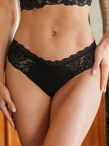 7pcs/Pack Women's Lace Patchwork Breathable Low-Rise Briefs Panties - Multicolor - View 2