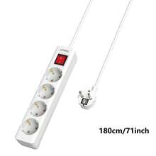 LIPWEL 16A 3680W European Style Power Socket With Switch And Safety Door, Flame Resistant Housing, 1.8m/3 Meters Extension Cord, Wall-Mounted, Suitable For Living Room, Kitchen, Office - White, Kitchen Appliance Socket, Compact Design, Flame Retardant Material - EU E Type Plug(220-240V) - View 10