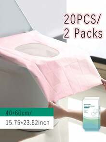 1/10/20pcs Disposable Toilet Seat Cover Pad, 10pcs/Pack, Individually Packaged Paper Material Portable Sanitary & Waterproof Toilet Mat With Extended Coverage, Suitable For Hotels, Public Places, Travel, Leisure Clubs, And Home Use Bathroom Decoration Fall Decoration