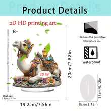 一款波西米亚水晶骆驼摆件，适合家居、客厅、卧室或咖啡厅，可用作桌面装饰，无需电池，是完美的开斋节装饰品，2D。 - 彩色 - 查看 10