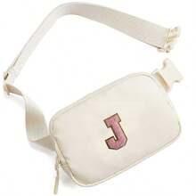 Minimalistyczna, haftowana saszetka biodrowa z napisem, materiał nylonowy, odpowiednia do uprawiania sportów na świeżym powietrzu, fitnessu w pomieszczeniach, torby na klatkę piersiową do wypoczynku, sportu, fitnessu, biegania i aktywności na świeżym powietrzu, do przechowywania sprzętu