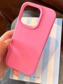 Minimalist Dopamine Pink Phone Case Compatible With IPhone 17 Pro Max/17 Pro/17 Air/17/16 Pro Max/16 Pro/16/16 Plus/15/15 Pro Max/15 Pro/15 Plus/11/12/13/14 Pro Max/12 Pro/12 Pro Max/13 Pro/13 Pro Max/7 Plus/14 Pro/14 Pro Max/14 Plus, Soft Shell, Creative Design For Men And Women - Rose Red - Upgraded Version - View 8