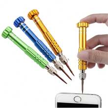 طقم مفكات 5 في 1، أداة إصلاح للنظارات والإلكترونيات والمجوهرات، حامل لقم مفك براغي صليبي، أدوات يدوية متعددة الأغراض - متعدد الألوان - مشاهدة 2