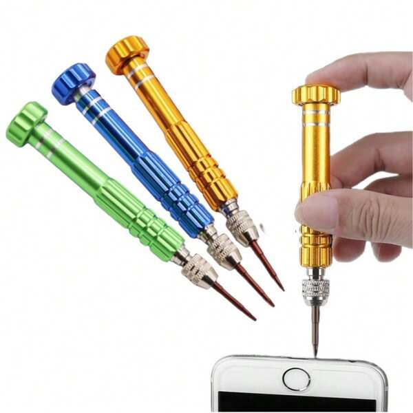 طقم مفكات 5 في 1، أداة إصلاح للنظارات والإلكترونيات والمجوهرات، حامل لقم مفك براغي صليبي، أدوات يدوية متعددة الأغراض