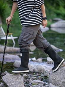 Elastic Cuff Unisex Rain Boots, High-Top Anti-Slip Fishing Waterproof Boots, Low-Top Waterproof Shoes For Men, Women, Students, Teenagers