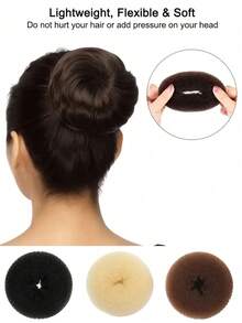 Dụng cụ tạo kiểu tóc hình bánh donut bằng mút xốp cỡ lớn dành cho nữ, kẹp uốn tóc đàn hồi tự làm kiểu búi tóc hình bánh donut, vòng tạo búi tóc bằng mút xốp, vòng buộc tóc đuôi ngựa, phụ kiện búi tóc, dụng cụ tạo kiểu tóc cho nữ, vòng buộc tóc, bộ dụng cụ tạo kiểu tóc, bộ dụng cụ làm đẹp tại nhà, phụ kiện tóc, mùa hè, kỳ nghỉ, du lịch, lễ hội, sinh nhật. - Nhiều màu - Xem 2