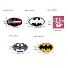 Warner Bros 16 Pcs Personalized Cartoon Brooch Set Classic Letter Bat Shaped Enamel Pin Backpack Clothing Jewelry Metal Badge Accessories A Gift For Friends - One Size - View 2