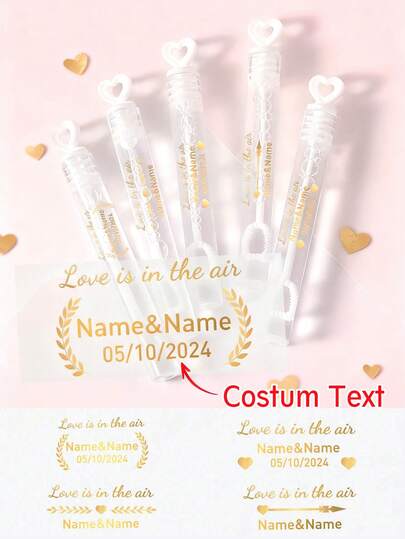 LICVIC 70-280 piezas Pegatinas personalizadas con lámina de oro, etiquetas de boda personalizadas con lámina, pegatinas para varitas de burbujas, etiquetas transparentes, burbujas de texto personalizadas para fiestas de boda, calcomanías de vinilo, etiquetas para regalos de fiesta, adecuadas para ella, pareja, esposa, colega, para regalos únicos para el Día de San Valentín - Solo pegatinas, artesanía de boda personalizada, otoño elegante, hogar y vida, decora tu hogar, renovación otoñal del hogar, armonía del hogar