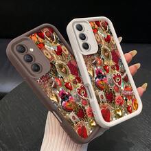 Funda de teléfono TPU para Samsung Galaxy S23 Ultra S24 S25 S22+ S20 FE Pro Plus 5G, patrón de sinfonía de corazón derretido, funda protectora suave a prueba de golpes, funda de teléfono linda, cubierta protectora, diseño de moda, funda de teléfono de moda, cubierta protectora resistente a impactos, funda de alta calidad, compradores conscientes de la moda, usuarios de smartphones - Colores mixtos - Ver 9