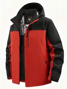 Men's New Graphene Windproof Waterproof Outdoor Padded Coat, Winter - Red - View 6