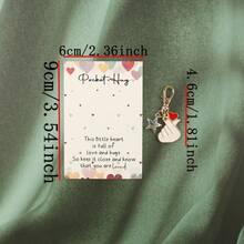 6个时尚手势心形钥匙扣，饰有“我爱你”星形图案，附赠口袋拥抱卡，是包包、背包和汽车上的理想爱情象征装饰品，也是送给朋友、家人和爱人的完美礼物。 - 彩色 - 查看 6