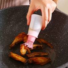1pc/2pcsSilicone Oil Brush With Integrated Bottle - High-Temperature Resistant For BBQ, Air Fryer & Baking - Kitchen Essential