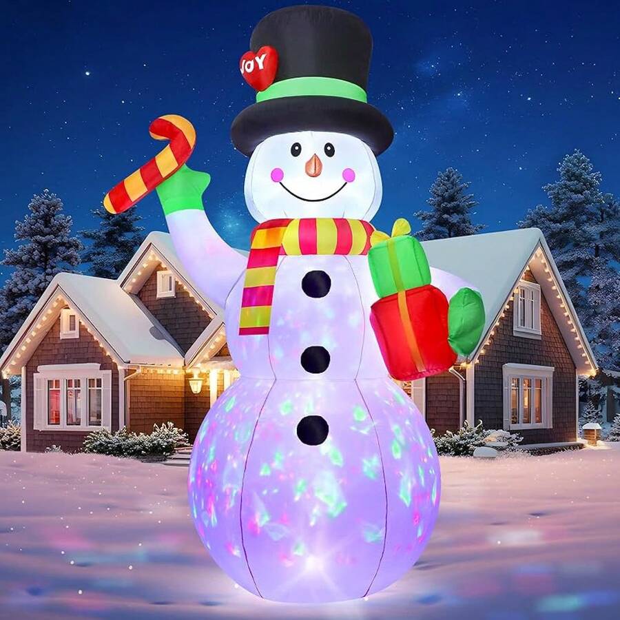 300 CM Aufblasbarer Weihnachtsmann mit-Lichtern, 10FT Riesiger Aufblasbarer Weihnachtsmann mit grünem Beutel, Schnelle Aufblasfächer, Wasserdichte Terrassen Garten Weihnachtsdekoration im Freien - Außergewöhnliche Weihnachtsverkäufe