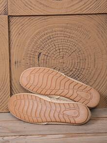 女士商务休闲乐福鞋，舒适轻便便鞋，一脚蹬工作平底鞋。