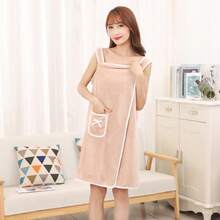 1 Pc Women's Extra Long Bath Towel With Pocket - Soft, Extra Large Shower And Bath Wrap, Modern Elegant Design, White And Blue Striped Pattern, Quick-Drying Fabric, Premium Rectangular Towel For Home Use, Transition From Shower To Bath, Stylish Bathrobe Alternative