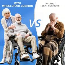 18''x16''x3'' Gel Wheelchair Seat Cushion With Lumbar Support Pillow 2-Piece Set For Sciatica Relief Back Pain Coccyx Pressure Pressure Sore Prevention Enhanced Pressure Relief Non-Slip Cover With Adjustable Straps Ideal For Long-Term Mobility Aid Use In Home Office And Healthcare Settings - Black - View 6